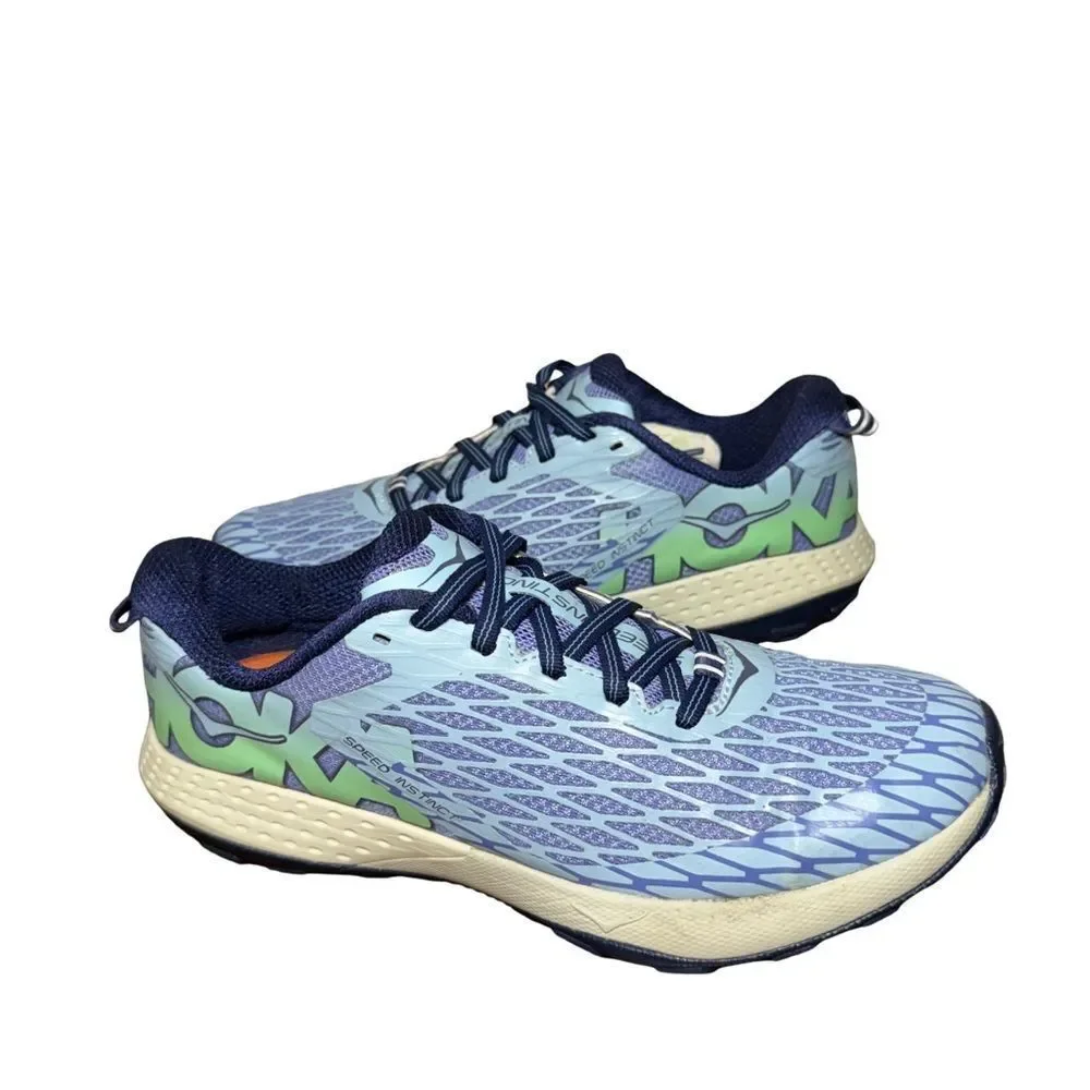 Hoka women’s speed instinct Light Blue & Navy Gradient Running Shoe size 8.5